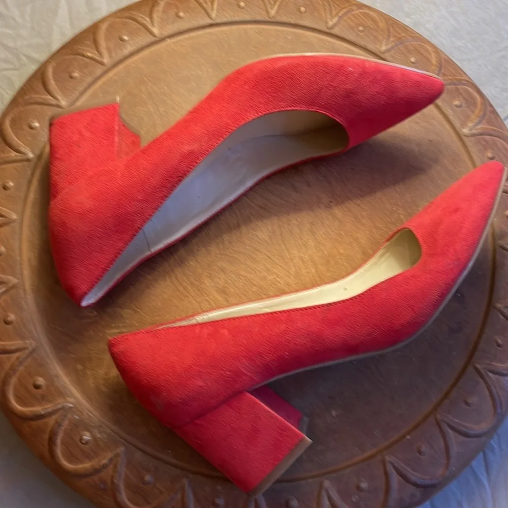 Nine West red block heel shoes - Picture 10 of 17